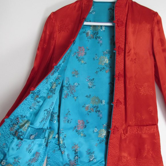 Reversible Asian Red/Blue Jacket Fits S/M - Picture 3 of 8